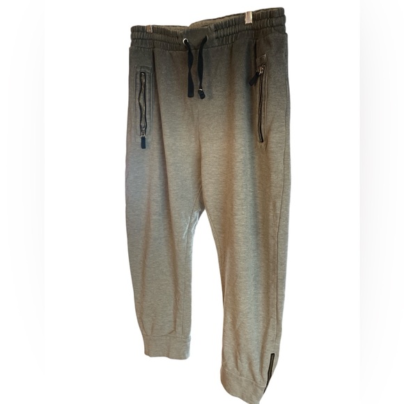 Armani Exchange Men’s Large Ombré Drop Crotch Joggers - Zip Pockets/Ankle - Picture 4 of 10